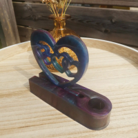 Hartjes in kaarsenhouder